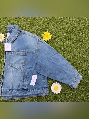 NWT Jessica Simpson Swing Denim Jacket 3X Plus Pleat Back Medium Wash 🌟